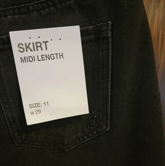 Indigo Rein Black Jean Skirt. Star Embellished - Picture 11 of 13